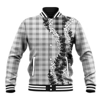 Gray Hawaii Palaka Baseball Jacket Hawaiian Honohono Lei