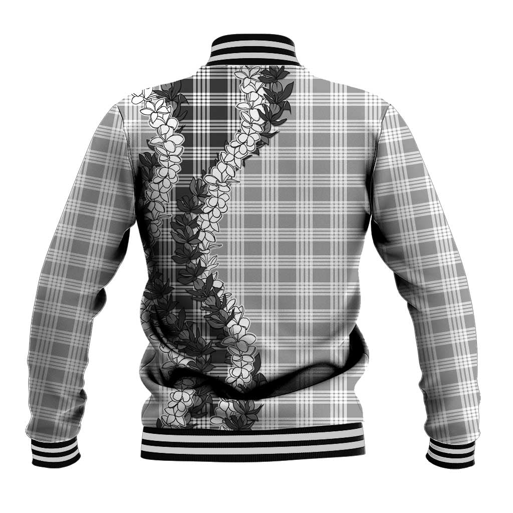 Gray Hawaii Palaka Baseball Jacket Hawaiian Honohono Lei