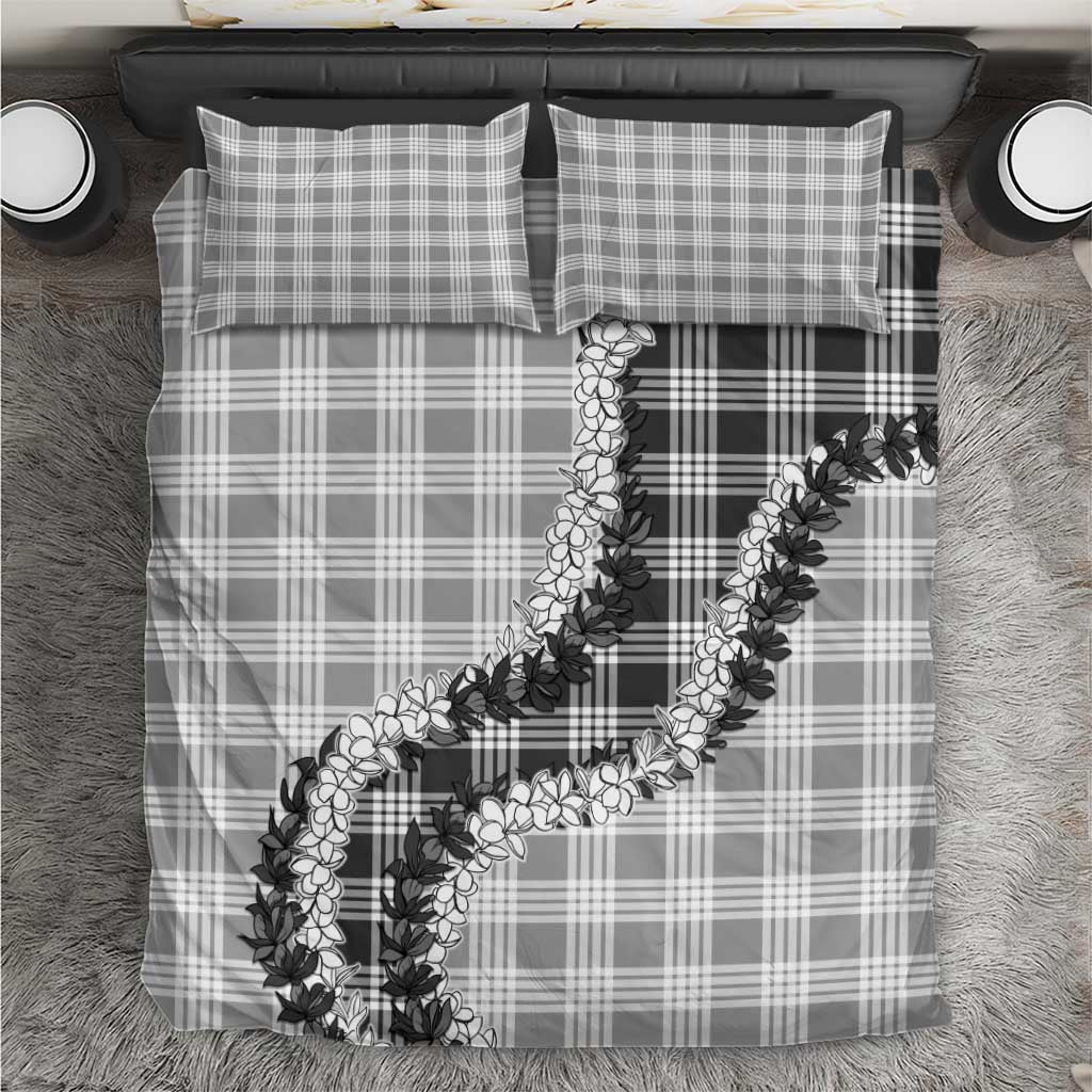 Gray Hawaii Palaka Bedding Set Hawaiian Honohono Lei