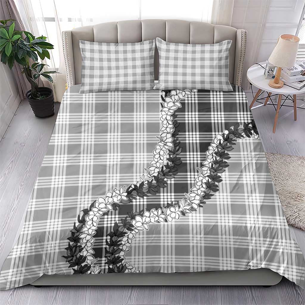 Gray Hawaii Palaka Bedding Set Hawaiian Honohono Lei