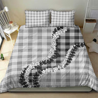 Gray Hawaii Palaka Bedding Set Hawaiian Honohono Lei