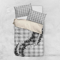 Gray Hawaii Palaka Bedding Set Hawaiian Honohono Lei