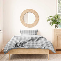 Gray Hawaii Palaka Bedding Set Hawaiian Honohono Lei