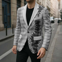Gray Hawaii Palaka Blazer Hawaiian Honohono Lei LT05 - Polynesian Pride