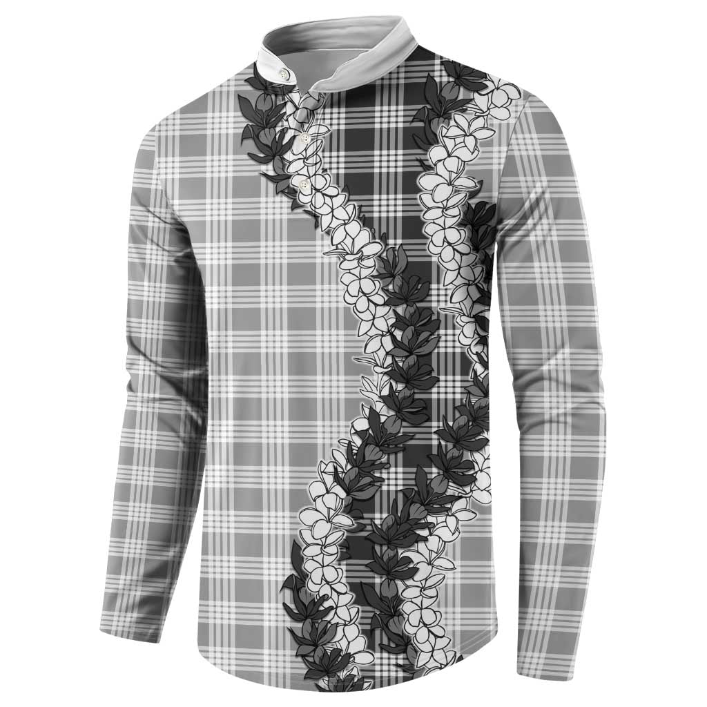 Gray Hawaii Palaka Button Sweatshirt Hawaiian Honohono Lei LT05 - Polynesian Pride