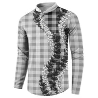 Gray Hawaii Palaka Button Sweatshirt Hawaiian Honohono Lei LT05 - Polynesian Pride