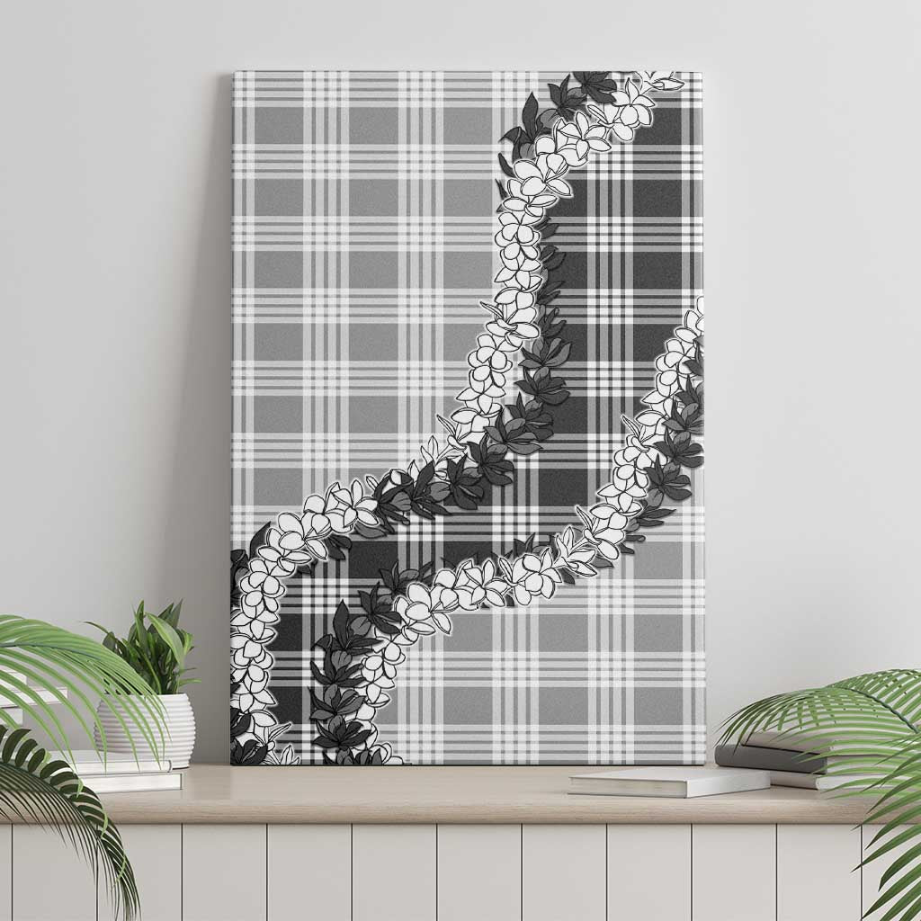 Gray Hawaii Palaka Canvas Wall Art Hawaiian Honohono Lei LT05 - Polynesian Pride