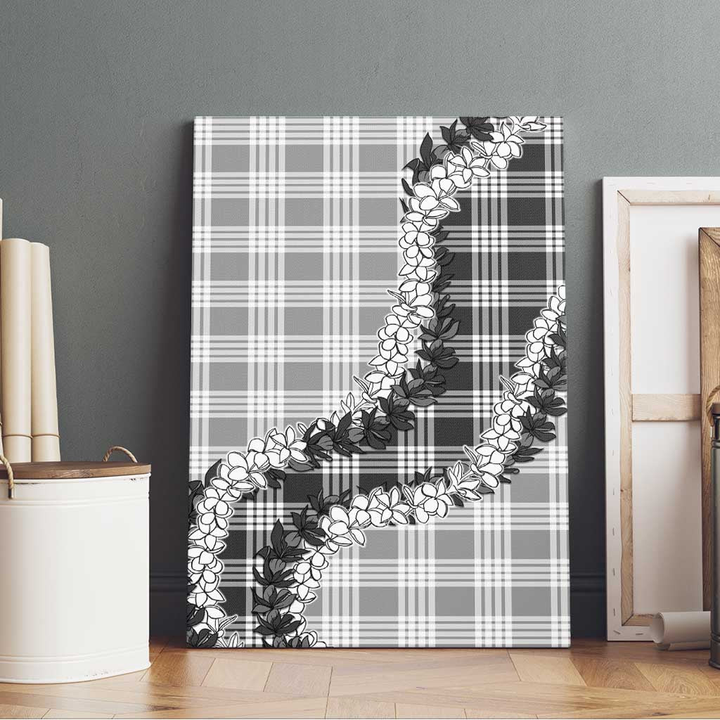 Gray Hawaii Palaka Canvas Wall Art Hawaiian Honohono Lei LT05 - Polynesian Pride