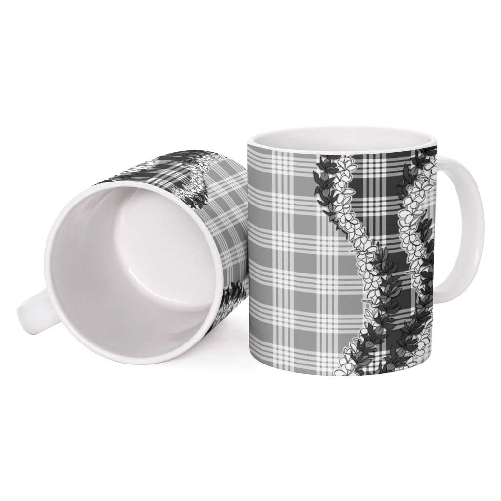 Gray Hawaii Palaka Ceramic Mug Hawaiian Honohono Lei LT05 - Polynesian Pride