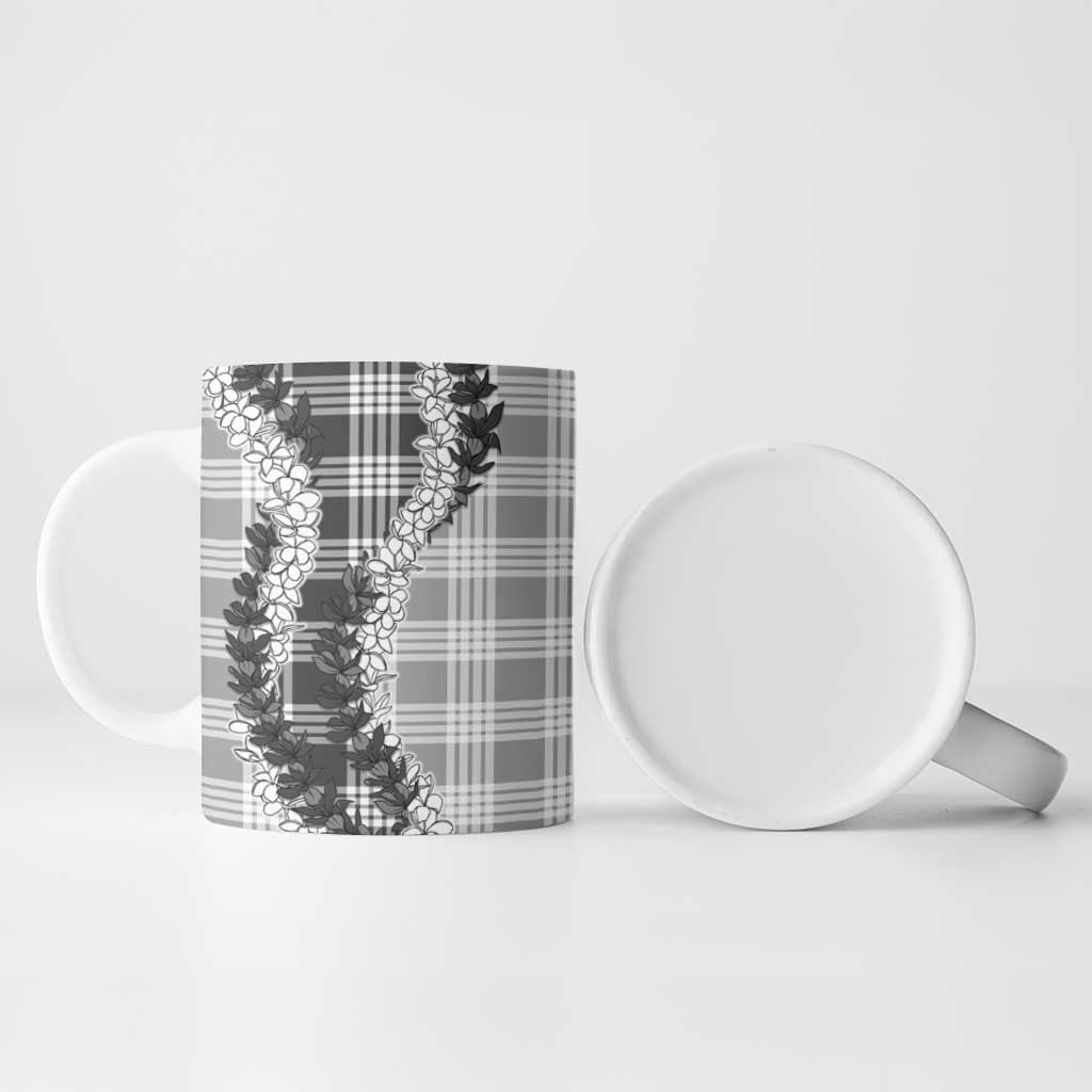 Gray Hawaii Palaka Ceramic Mug Hawaiian Honohono Lei LT05 - Polynesian Pride