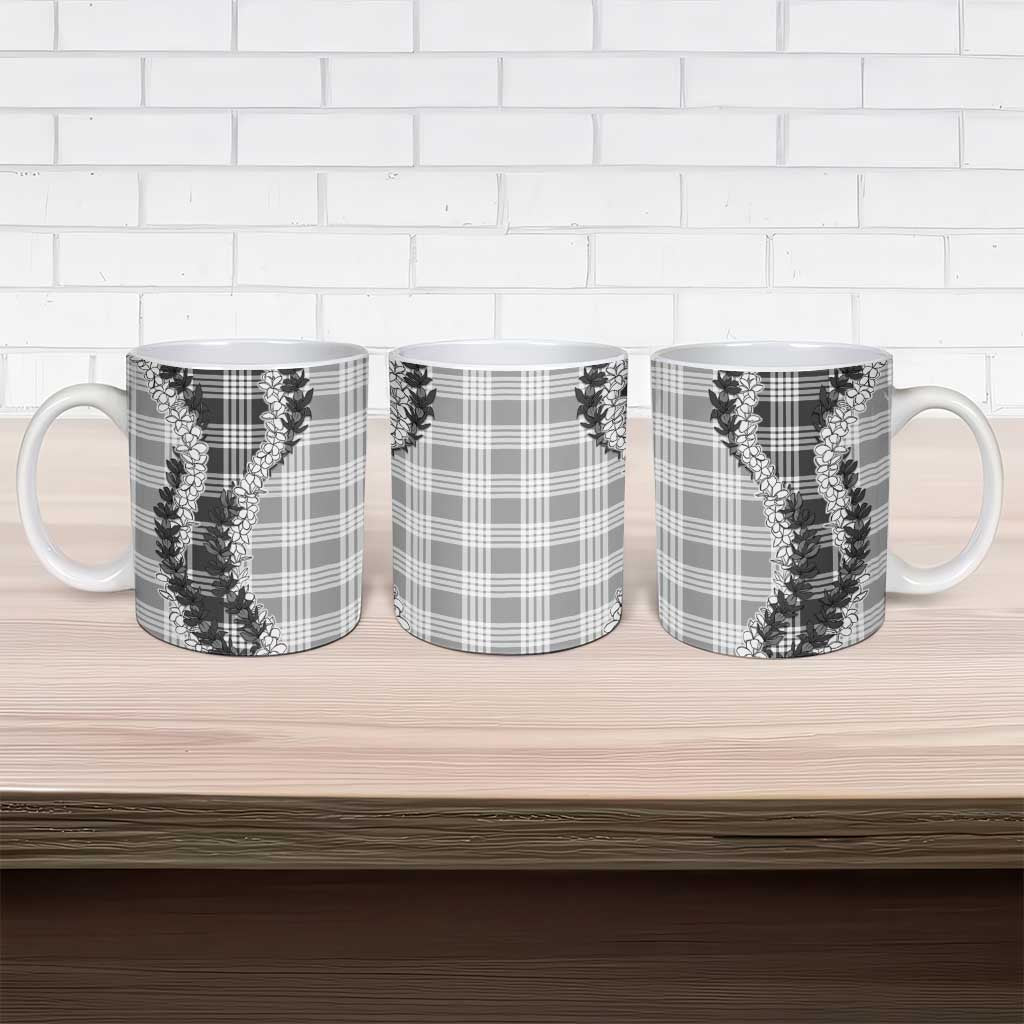 Gray Hawaii Palaka Ceramic Mug Hawaiian Honohono Lei LT05 - Polynesian Pride