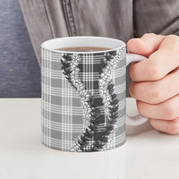 Gray Hawaii Palaka Ceramic Mug Hawaiian Honohono Lei LT05 - Polynesian Pride