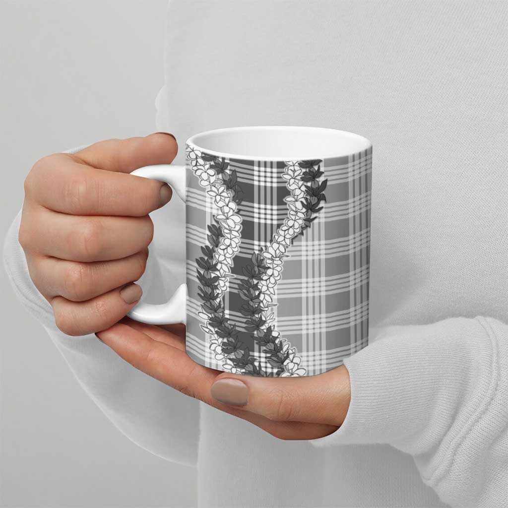Gray Hawaii Palaka Ceramic Mug Hawaiian Honohono Lei LT05 - Polynesian Pride