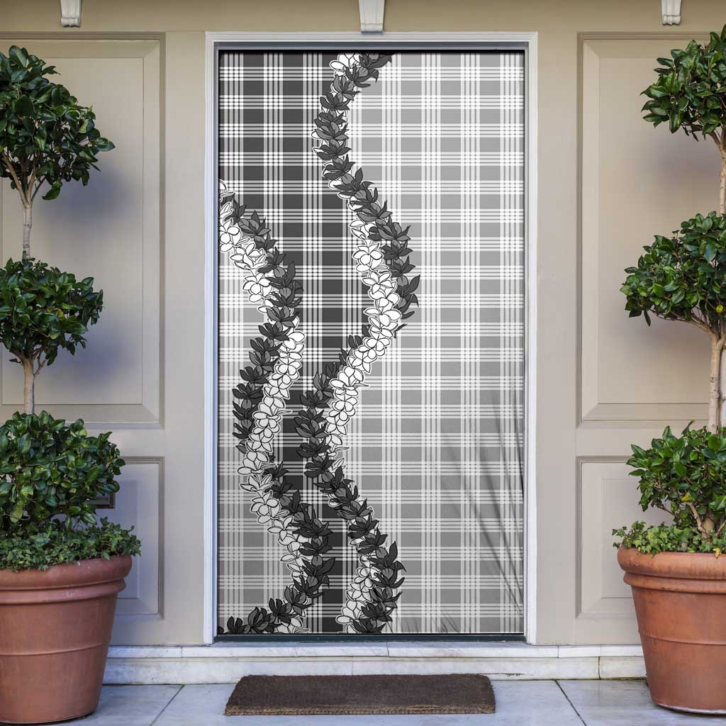 Gray Hawaii Palaka Door Cover Hawaiian Honohono Lei LT05 Gray - Polynesian Pride