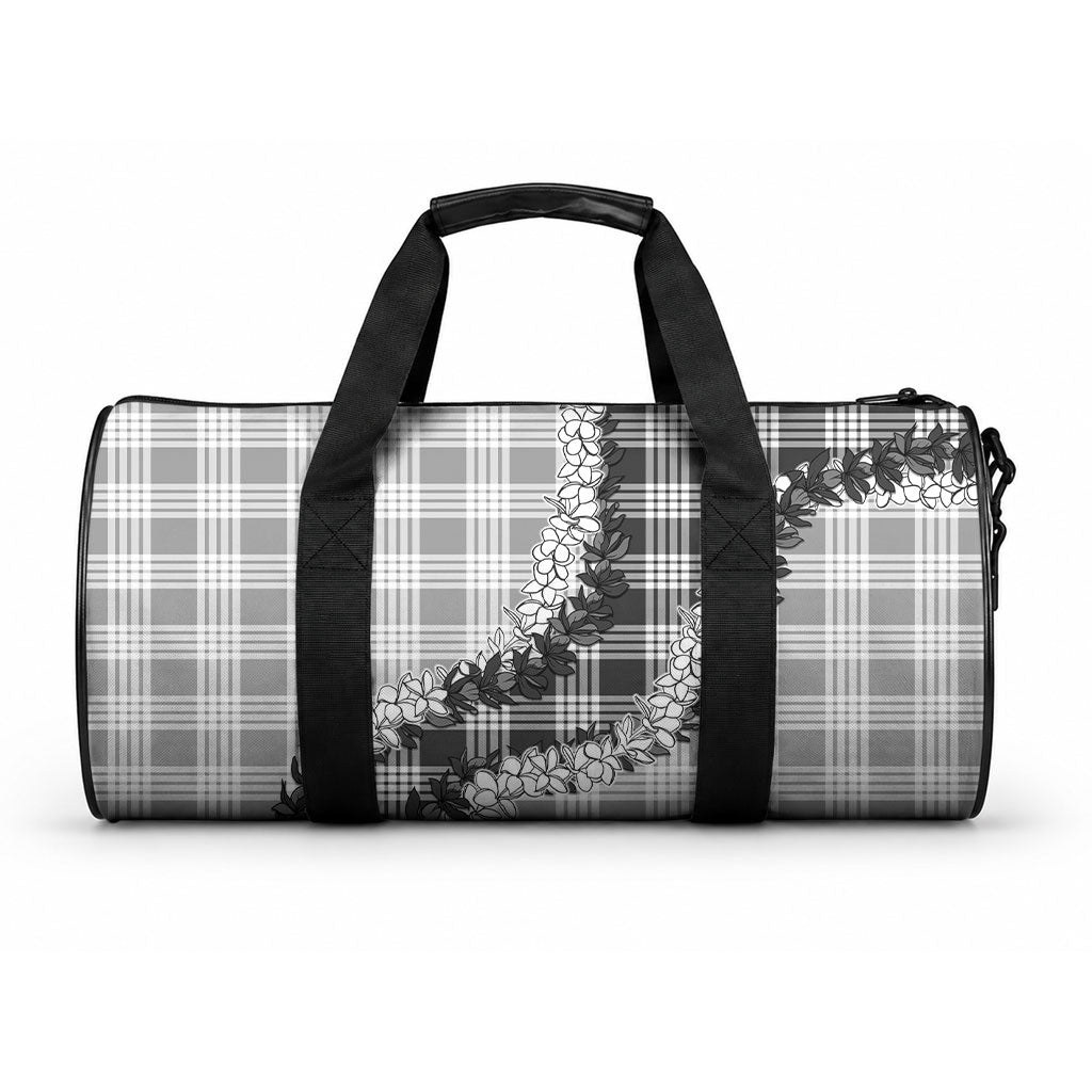 Gray Hawaii Palaka Duffle Bag Hawaiian Honohono Lei