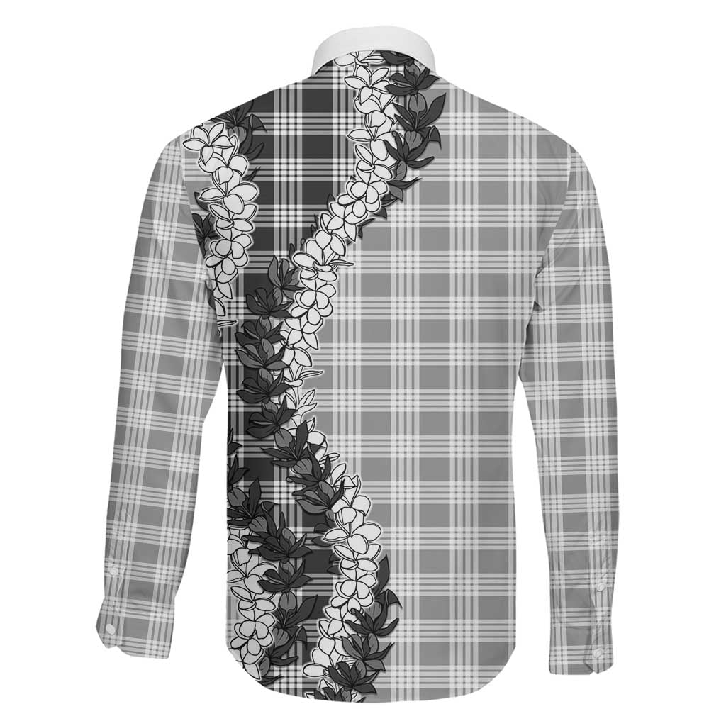 Gray Hawaii Palaka Family Matching Tank Maxi Dress and Hawaiian Shirt Hawaiian Honohono Lei