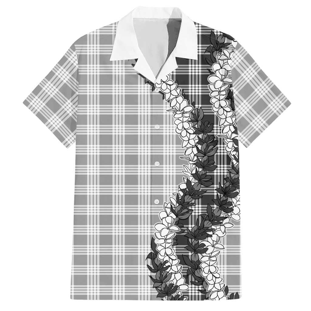 Gray Hawaii Palaka Hawaiian Shirt Hawaiian Honohono Lei