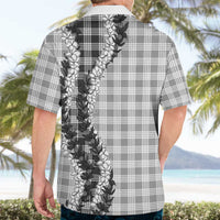 Gray Hawaii Palaka Hawaiian Shirt Hawaiian Honohono Lei