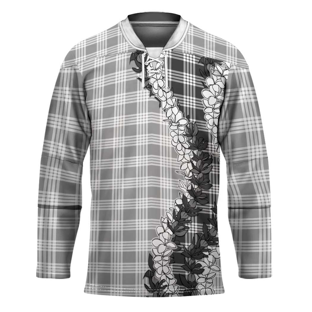 Gray Hawaii Palaka Hockey Jersey Hawaiian Honohono Lei LT05 Unisex Gray - Polynesian Pride