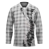 Gray Hawaii Palaka Hockey Jersey Hawaiian Honohono Lei LT05 Unisex Gray - Polynesian Pride