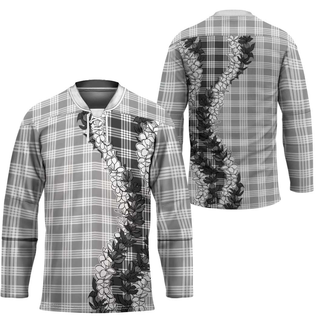 Gray Hawaii Palaka Hockey Jersey Hawaiian Honohono Lei LT05 - Polynesian Pride