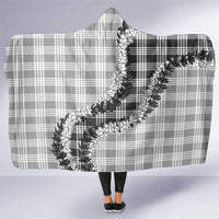 Gray Hawaii Palaka Hooded Blanket Hawaiian Honohono Lei LT05 One Size Gray - Polynesian Pride