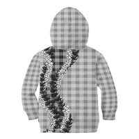 Gray Hawaii Palaka Kid Hoodie Hawaiian Honohono Lei LT05 - Polynesian Pride