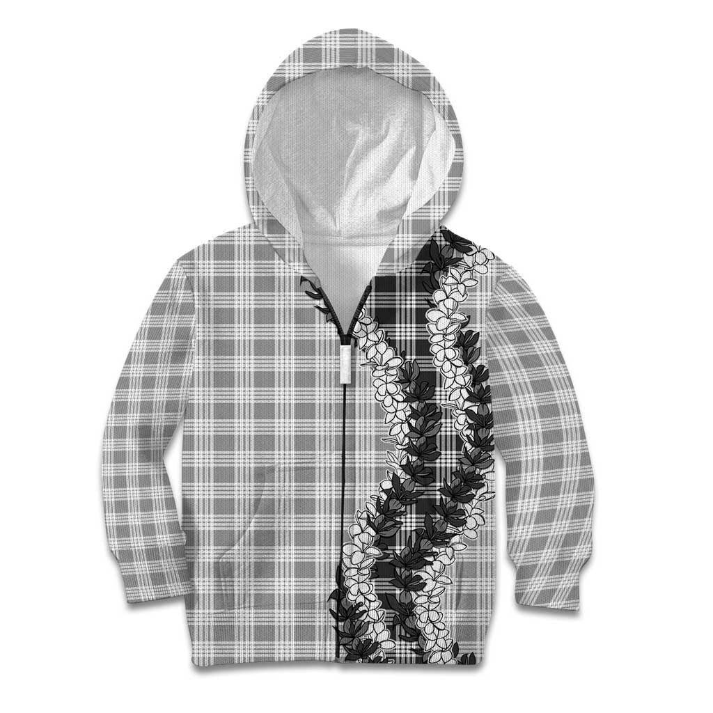 Gray Hawaii Palaka Kid Hoodie Hawaiian Honohono Lei LT05 Zip Hoodie Gray - Polynesian Pride