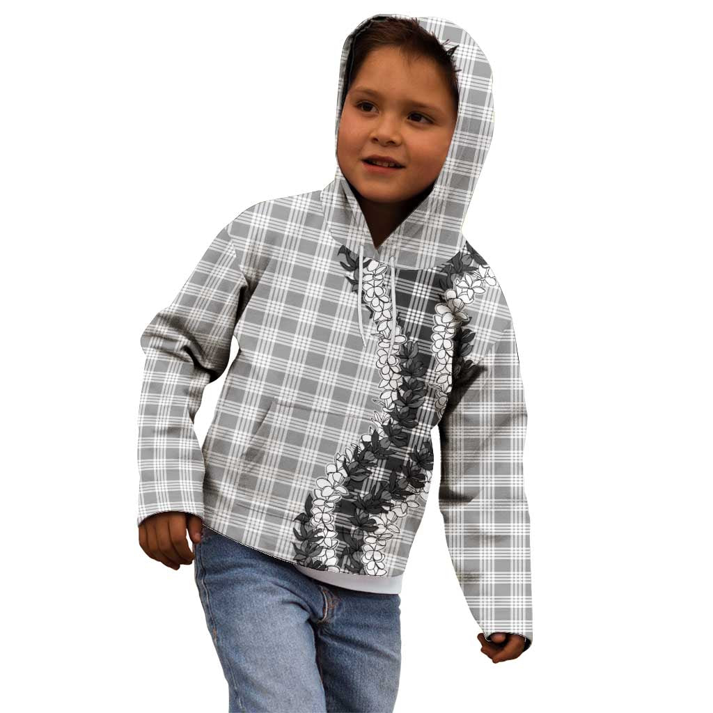 Gray Hawaii Palaka Kid Hoodie Hawaiian Honohono Lei LT05 - Polynesian Pride