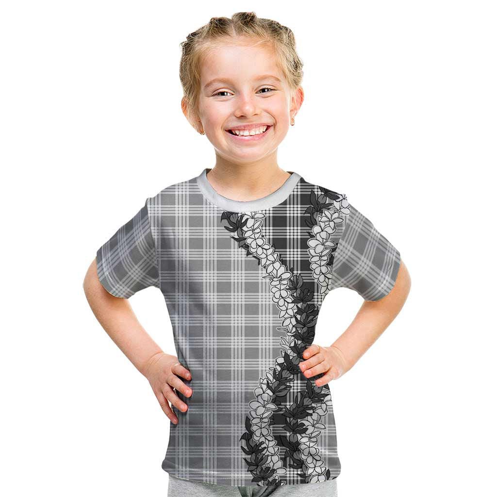 Gray Hawaii Palaka Kid T Shirt Hawaiian Honohono Lei LT05 Gray - Polynesian Pride