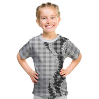 Gray Hawaii Palaka Kid T Shirt Hawaiian Honohono Lei LT05 Gray - Polynesian Pride