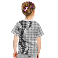 Gray Hawaii Palaka Kid T Shirt Hawaiian Honohono Lei LT05 - Polynesian Pride