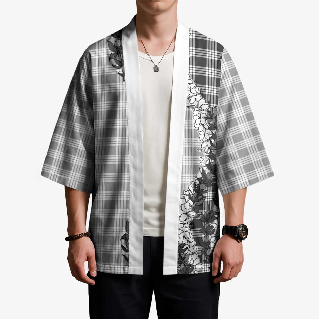 Gray Hawaii Palaka Kimono Hawaiian Honohono Lei LT05 - Polynesian Pride