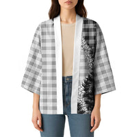 Gray Hawaii Palaka Kimono Hawaiian Honohono Lei LT05 - Polynesian Pride