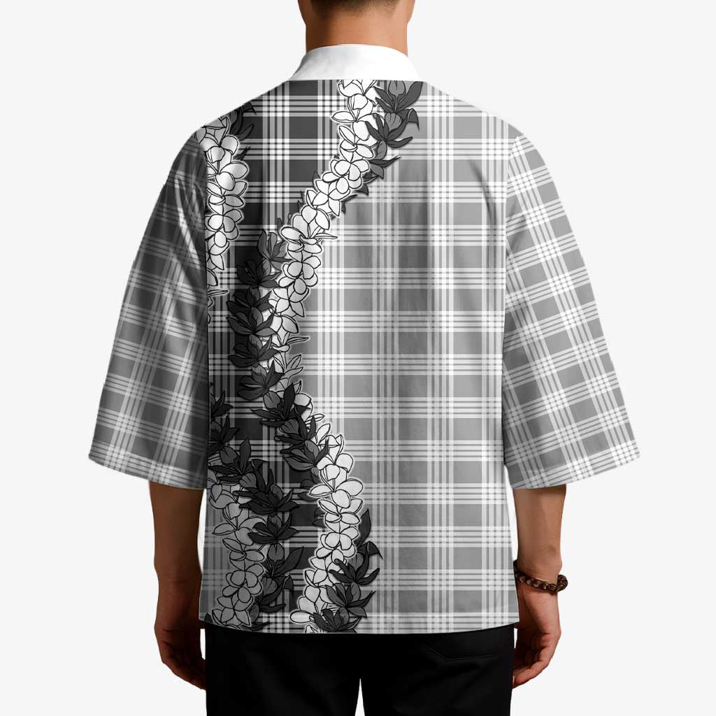 Gray Hawaii Palaka Kimono Hawaiian Honohono Lei LT05 - Polynesian Pride