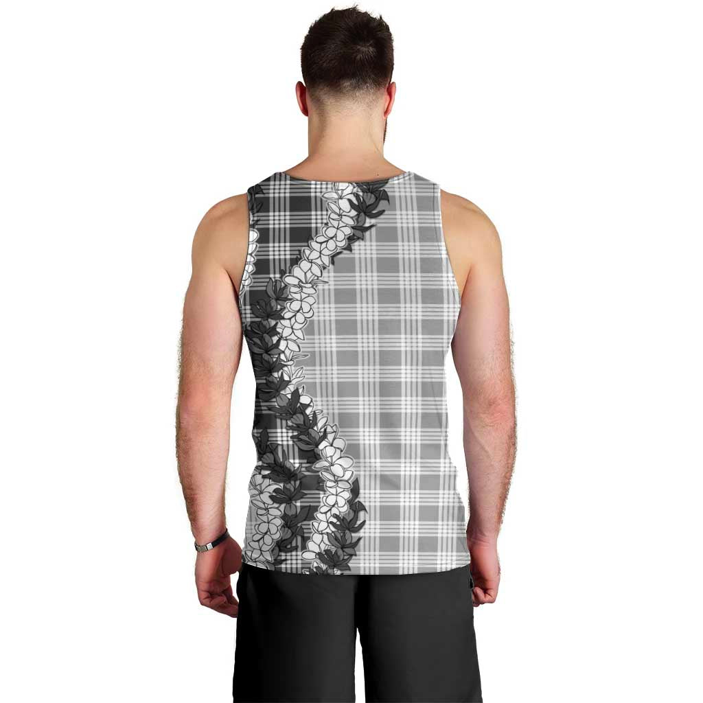 Gray Hawaii Palaka Men Tank Top Hawaiian Honohono Lei LT05 - Polynesian Pride