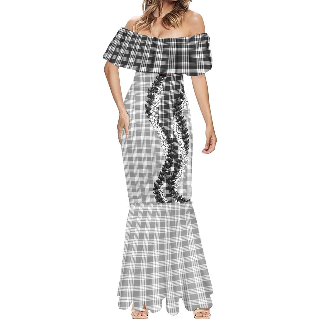 Gray Hawaii Palaka Mermaid Dress Hawaiian Honohono Lei LT05 - Polynesian Pride