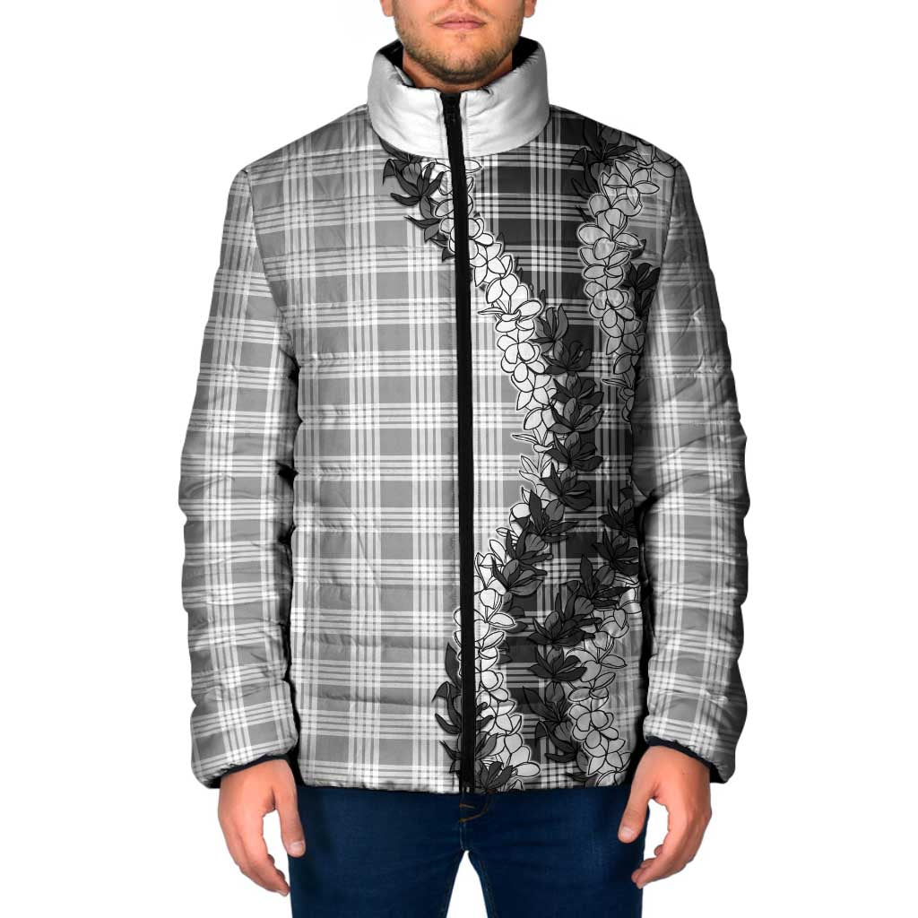 Gray Hawaii Palaka Padded Jacket Hawaiian Honohono Lei LT05 Men Gray - Polynesian Pride