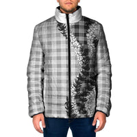 Gray Hawaii Palaka Padded Jacket Hawaiian Honohono Lei LT05 Men Gray - Polynesian Pride