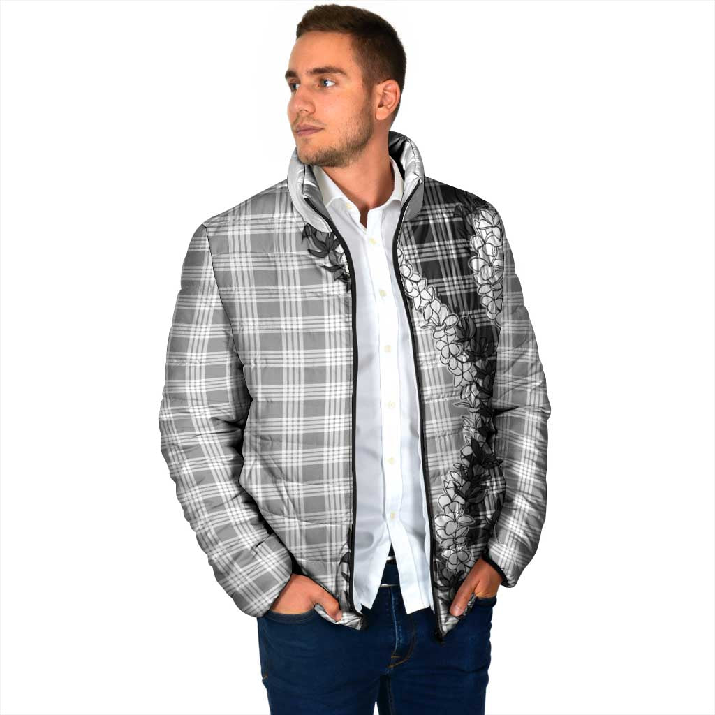 Gray Hawaii Palaka Padded Jacket Hawaiian Honohono Lei LT05 - Polynesian Pride