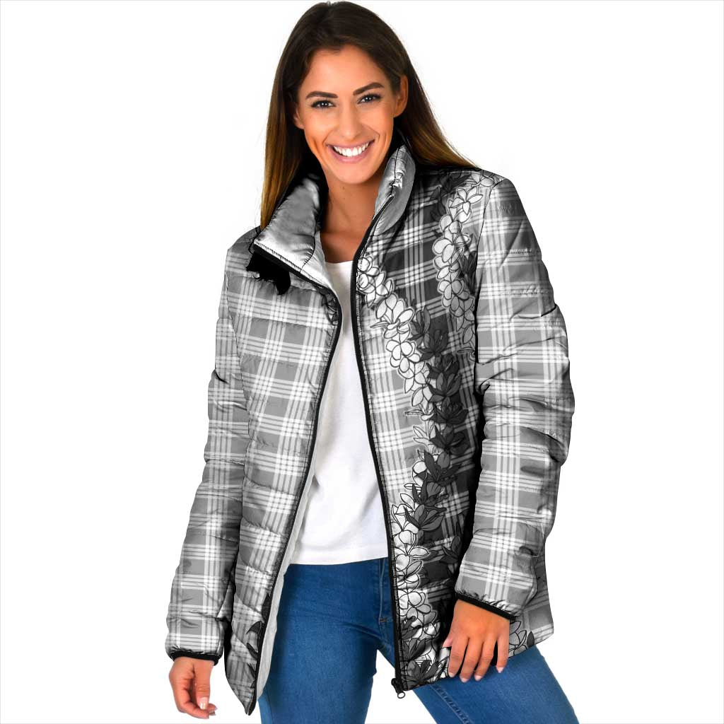Gray Hawaii Palaka Padded Jacket Hawaiian Honohono Lei LT05 Women Gray - Polynesian Pride