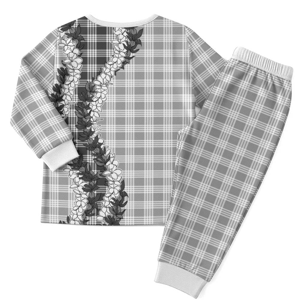 Gray Hawaii Palaka Pajama Set Hawaiian Honohono Lei LT05 - Polynesian Pride