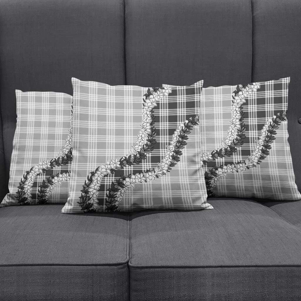 Gray Hawaii Palaka Pillow Cover Hawaiian Honohono Lei LT05 - Polynesian Pride