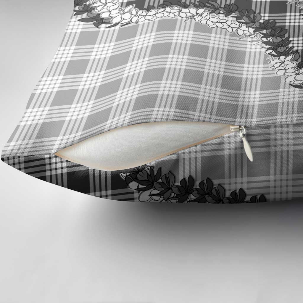Gray Hawaii Palaka Pillow Cover Hawaiian Honohono Lei LT05 - Polynesian Pride