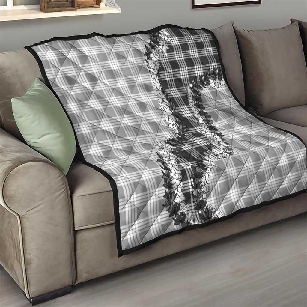 Gray Hawaii Palaka Quilt Hawaiian Honohono Lei LT05 - Polynesian Pride