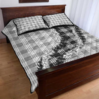 Gray Hawaii Palaka Quilt Bed Set Hawaiian Honohono Lei LT05 - Polynesian Pride
