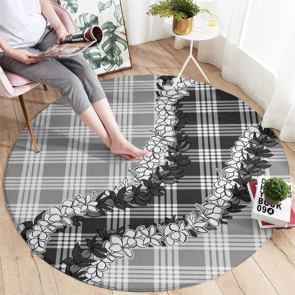 Gray Hawaii Palaka Round Carpet Hawaiian Honohono Lei LT05 - Polynesian Pride