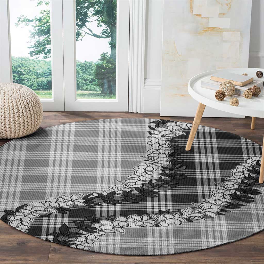 Gray Hawaii Palaka Round Carpet Hawaiian Honohono Lei LT05 - Polynesian Pride