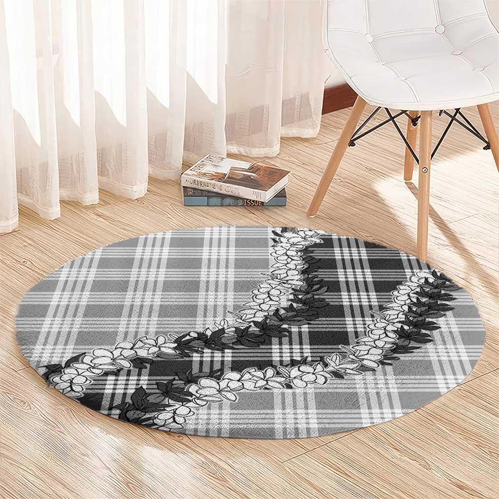 Gray Hawaii Palaka Round Carpet Hawaiian Honohono Lei LT05 - Polynesian Pride