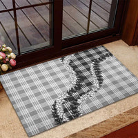 Gray Hawaii Palaka Rubber Doormat Hawaiian Honohono Lei